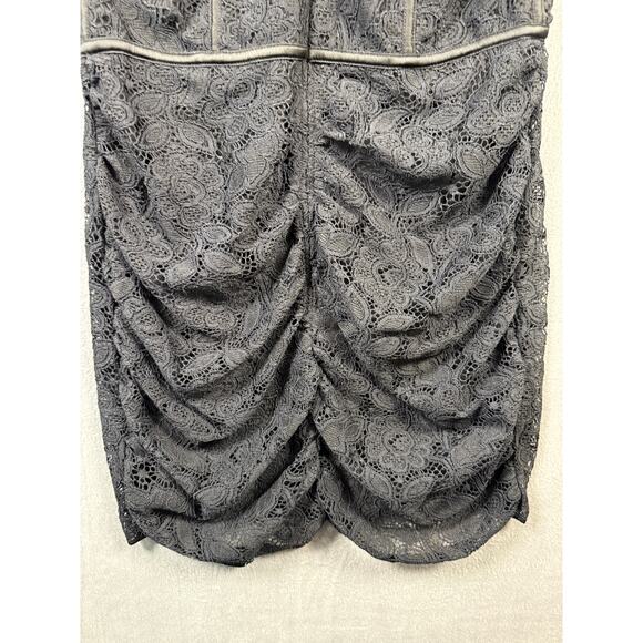 For Love And Lemons Dress Julia Mini Bodycon in Black Lace Size Large Cocktail - Picture 15 of 16